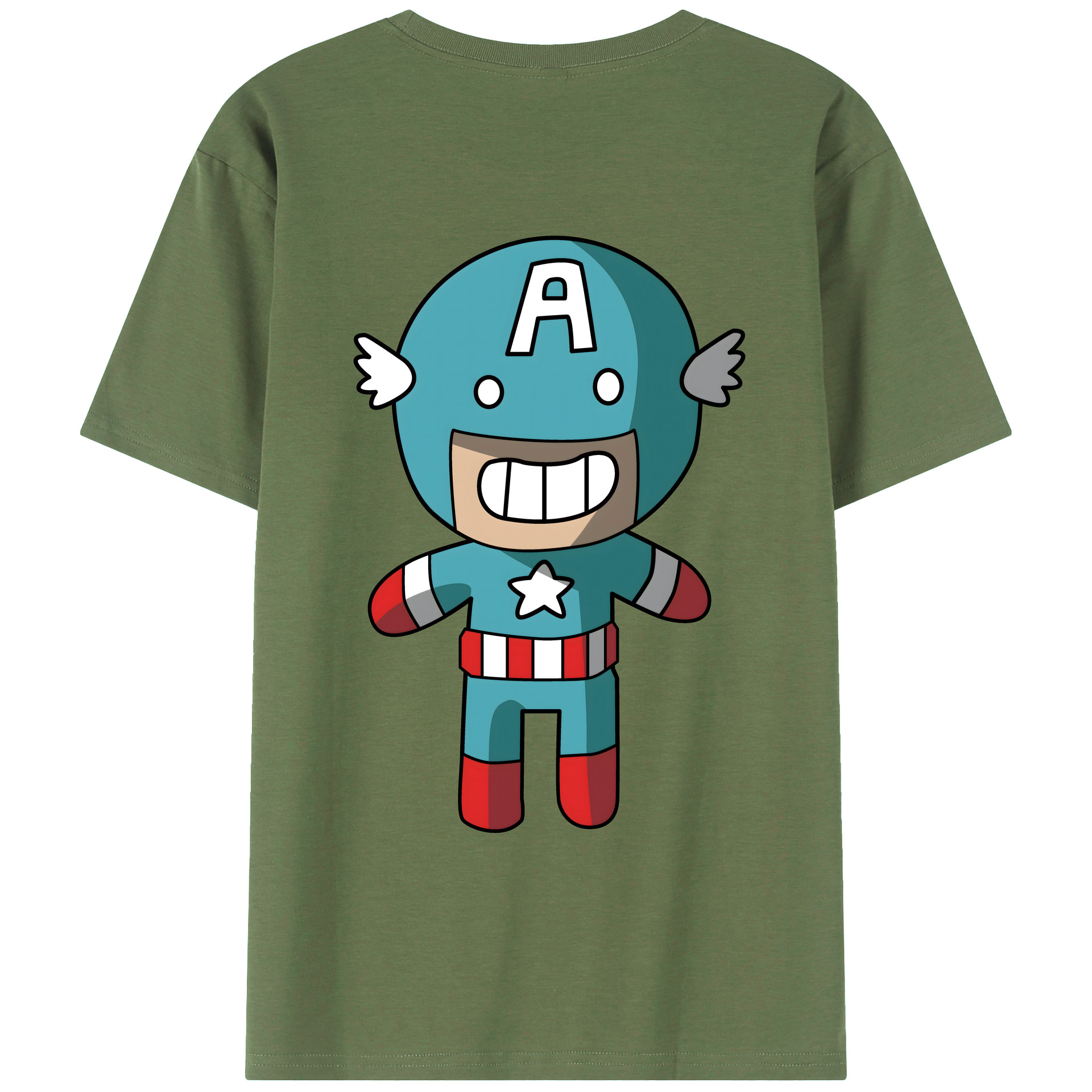 （画像用） アベンジャーズ The Avengers 綿100％ メンズ半袖Tシャツ（バックプリント） 通気性